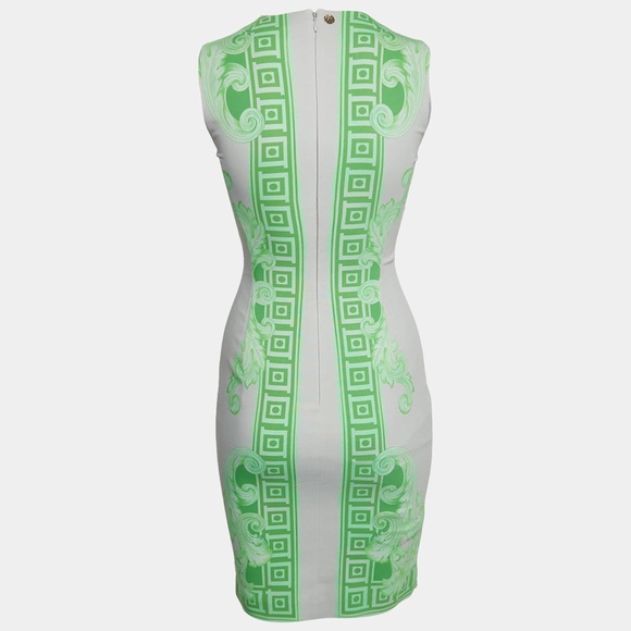 Versace Collection Elegant Green Floral Dress Size 6 US - Picture 2 of 7